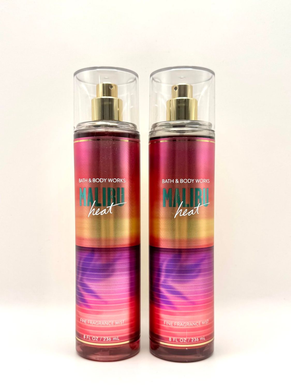 Bath and Body Work Malibu Heat Fine Fragrance Mist, 8 fl oz, Pineapple and Coconut Scent, 2-Pack