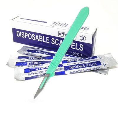 Disposable Sterile Scalpel 11, Podiatry &amp; Professional Corn Callous Knife, Precision Carbon-Steel Blades with Plastic Handle - Individual Pouches - Podiatry Pedicure, Wart Removal &amp; More - Box of 10