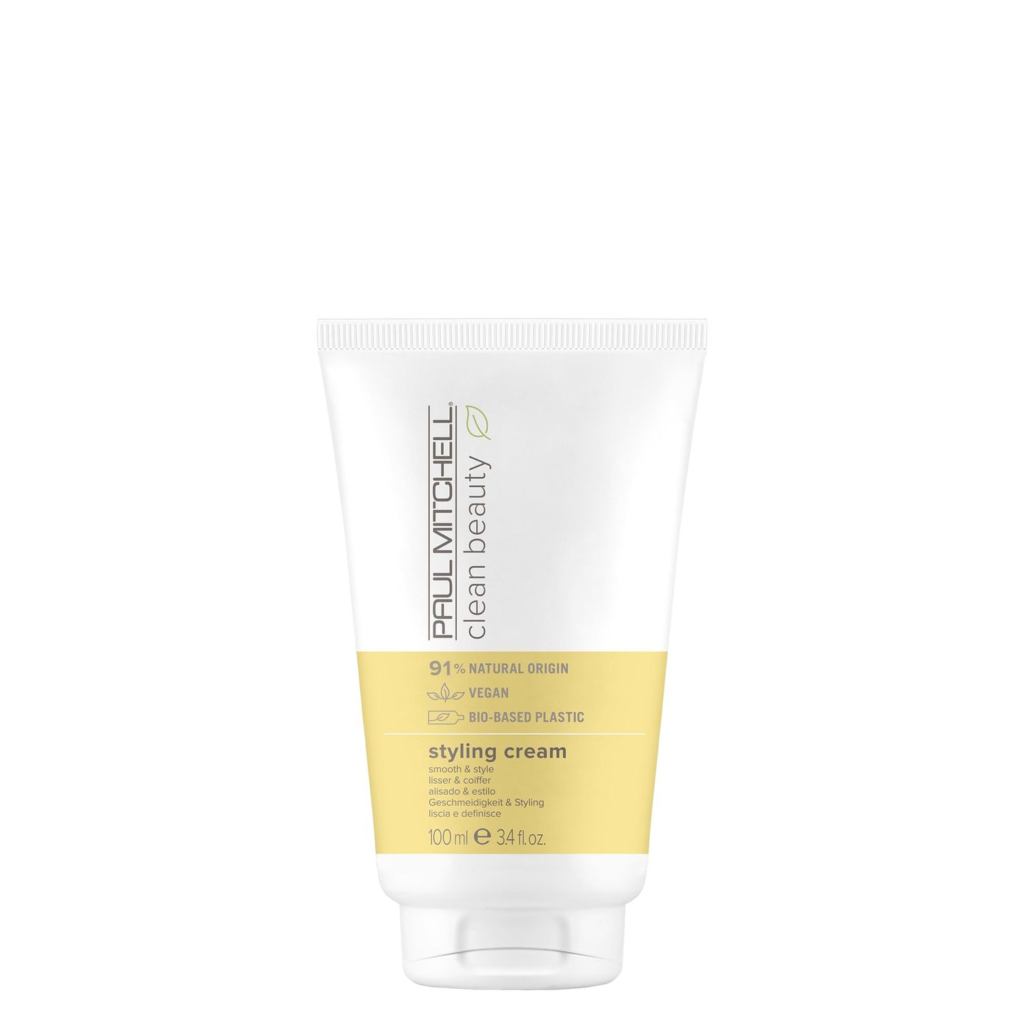 Paul Mitchell Clean Beauty Styling Cream, Smooth &amp; Style, For All Hair Types, 3.4 fl. oz.