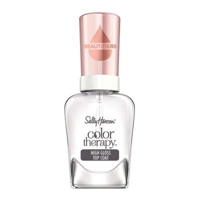 Sally Hansen Color Therapy, High Gloss Top Coat, Argan Oil, Long Lasting, Healthy Nails, Clear Nail Polish