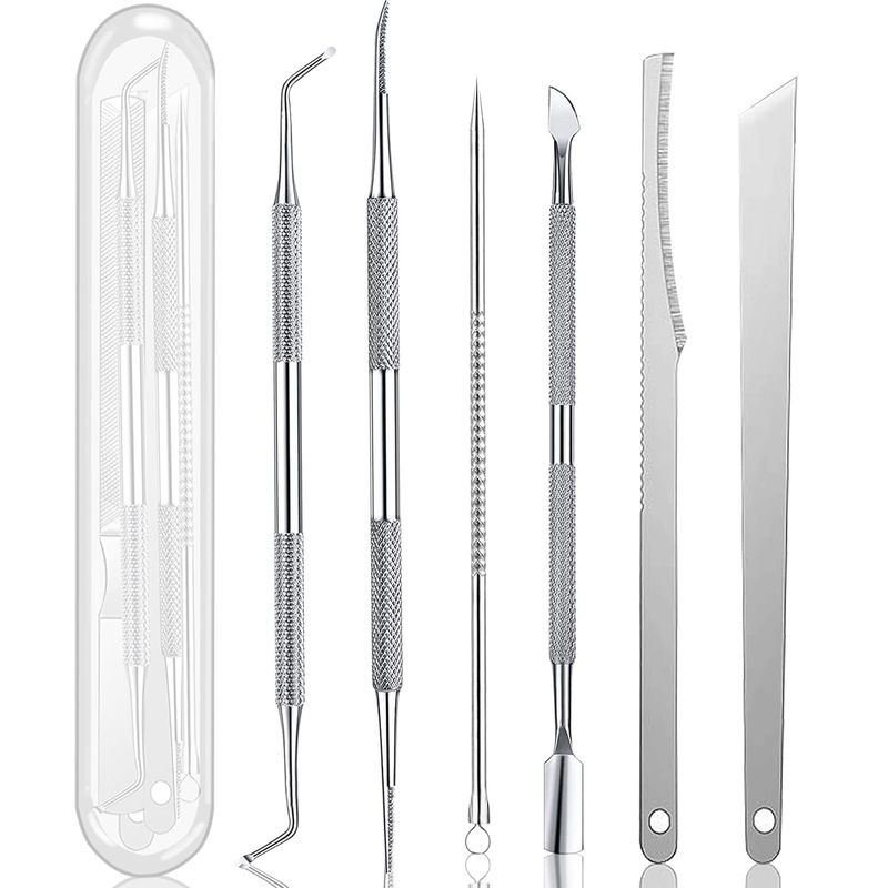 Ingrown Toenail Pedicure Tool Kit(7pcs), Nail Manicure Kit Stainless Steel Nail Care Treatment for Nail Correction Polish Pain Relief