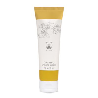MHLE Organic Shaving Cream | Natural Shaving Cream with Argan Oil &amp; other Essential Oils | TSA Travel Size Friendly | BDIH Certified | 100 Vegan | 75mL (2.5 oz) Squeeze Bottle
