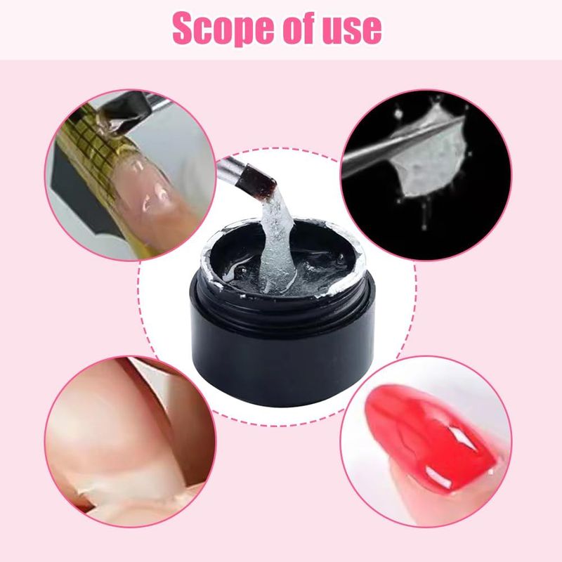 Nail Re-pair Protection Gel, 2025 Upgraded Nail Repair Kit for Split Natural Nails, Instant Cracked Nail Re-pair Gel, Broken Nails Repair Kit for Natural Nails, Easy Quick Fix for Home Use (2pcs)