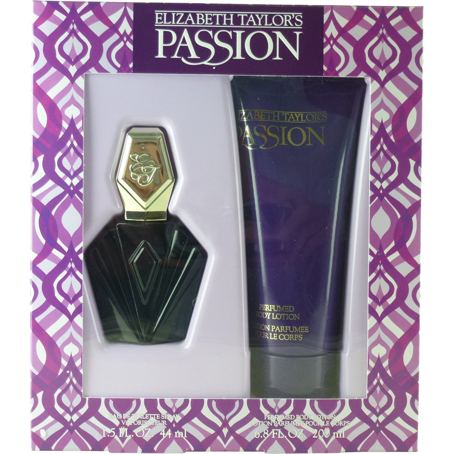 Passion by Elizabeth Taylor 2-Piece Set for Women (1.5 Oz. Eau de Toilette Spray 6.8 Oz. Body Lotion)