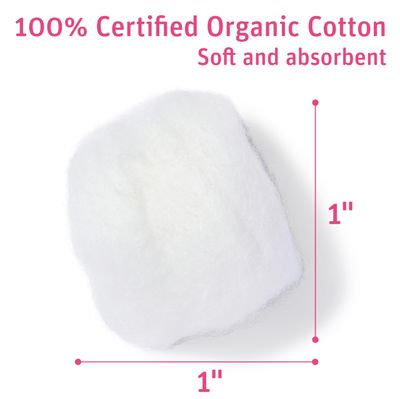 Simply Soft Premium Organic Cotton Balls, 600 Count (3 Bags) 100 Pure Cotton, Certified Organic, Hypoallergenic, Large, Soft &amp; Absorbent for Beauty, Cosmetics, Skin Care, Lint Free