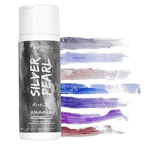mydentity MyRefresh Color Depositing Conditioner, Silver Pearl, 6 oz | Temporary Hair Dye | Color Lasts up to 25 washes