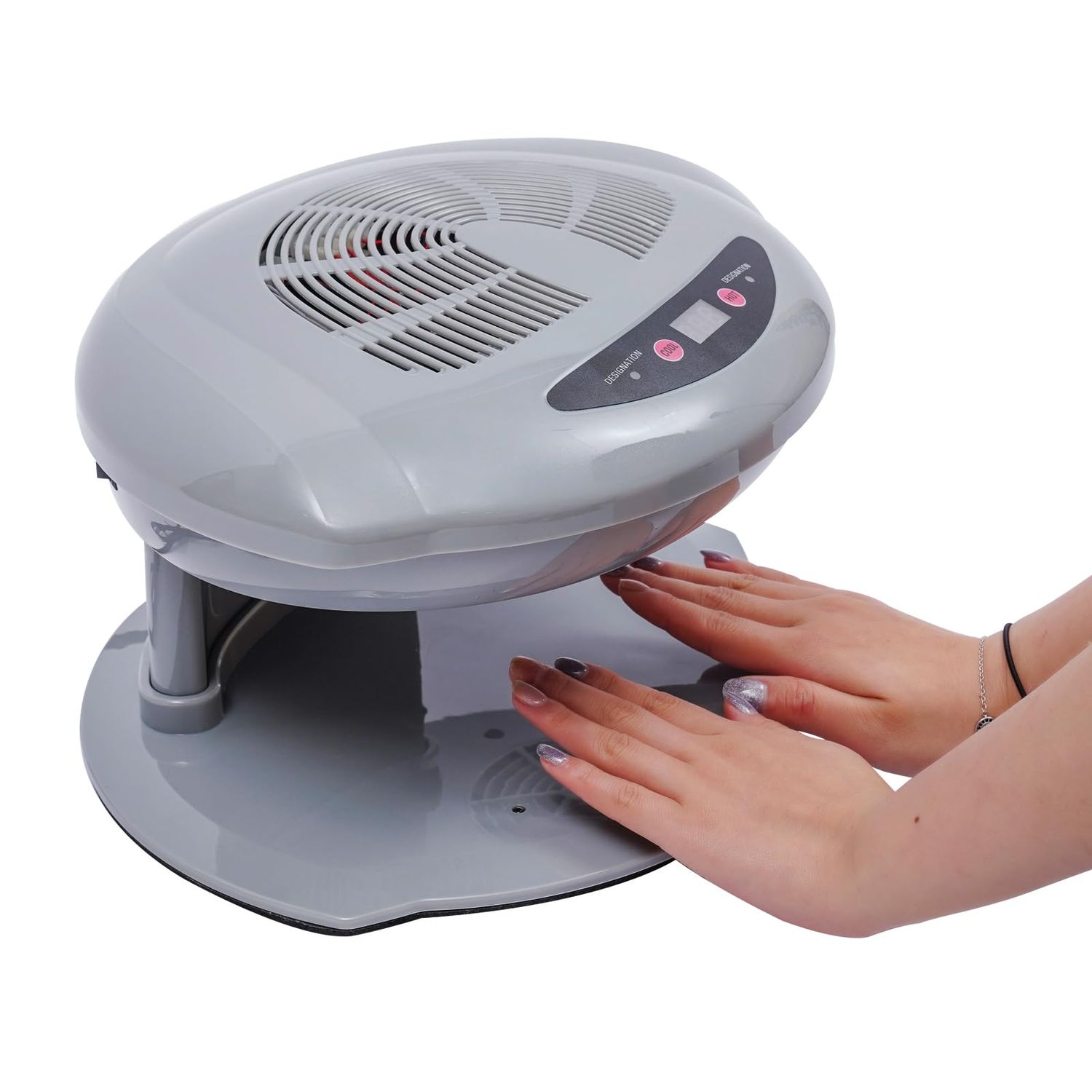 Professional Nail Dryer,400W Air Nail Fan Blower Dryer Machine Auto Induction Warm and Cool Wind,Manicure Tool with Sensor,for Fingernail &amp; Toenail Curing,Silver