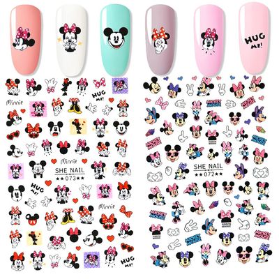 2Pieces 3D Mouse Nail Stickers Cute Kawaii Cartoon Nail Stikers Self-Adhesive Nail Decals for Women Girls Kids Nail Art Stickers (75Decals)