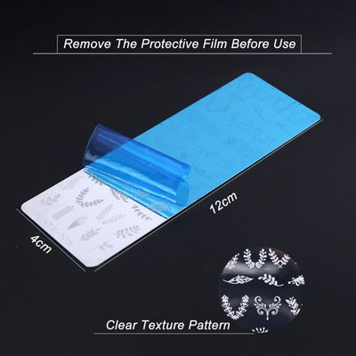 10 Pcs Nail Stamp Template Kit French, Contains 2 Stamper 2 Squeegee 6 Pattern Templates for DIY Nail Decor Easy French Style Nail Art Designs, Nail Stamper Stencil Plates Set Manicure Nail Supplies