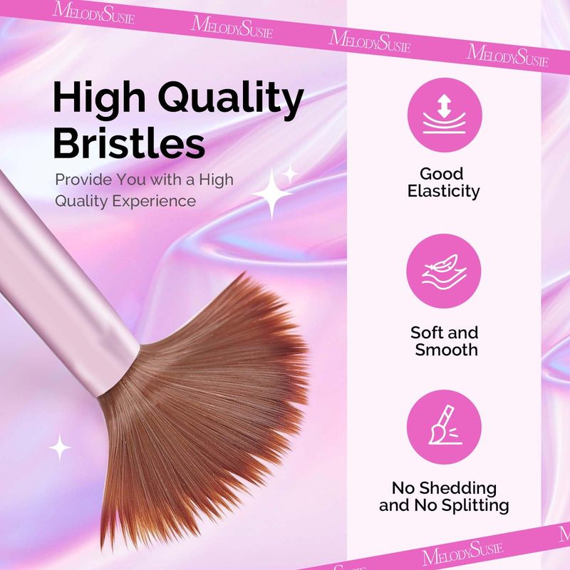 MelodySusie 4Pcs Acrylic Nail Brush Set, Size 8/12/14/16 Professional Nail Brushes for Acrylic Application Acrylic Powder Nail Extension and 3D Nail Carving for DIY Home Salon