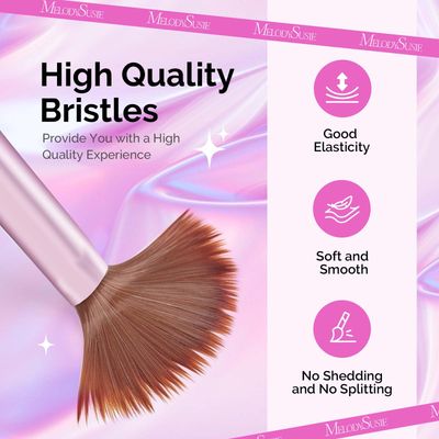 MelodySusie 4Pcs Acrylic Nail Brush Set, Size 8/12/14/16 Professional Nail Brushes for Acrylic Application Acrylic Powder Nail Extension and 3D Nail Carving for DIY Home Salon