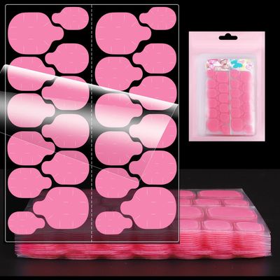 DetFinns Nail Adhesive Tabs for Press On Nails, Ultra-Strong &amp; Waterproof, 360pcs Double-Sided Jelly Nails, 15 Sheets XS/S