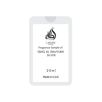 Lattafa Perfumes Ishq Al Shuyukh Silver for Unisex Eau de Parfum Trial Size Spray, 20ml/0.67 Ounce