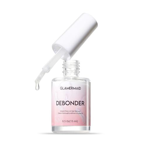 GLAMERMAID Nail Glue Remover for Press on Nails, 15ML False Nails Tip Debonder Easy to Remove Glue, Stick on Nail Remover for Acrylic Tips, Nail Polish Remover