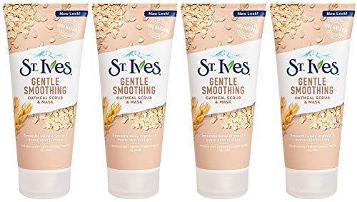 St. Ives Smooth &amp; Nourished Scrub &amp; Mask, Oatmeal 6 oz (Pack of 4)