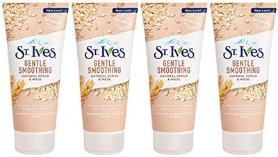 St. Ives Smooth &amp; Nourished Scrub &amp; Mask, Oatmeal 6 oz (Pack of 4)