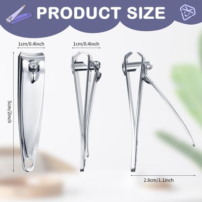 Hestya 450 Pcs Nail Clippers Bulk Stainless Steel Clippers Bulk Portable Toenail Clipper Sturdy Nail Cutter Manicure Trimmer Curved for Men Women Toe Travel Pedicure Clip