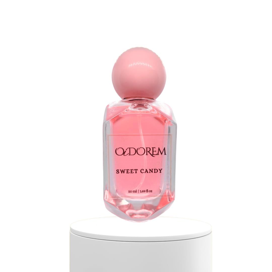 OIDOREM Sweet Candy Perfume, 50ml/1.69 fl oz, Pink Candy Fragrance with Strawberry, Vanilla and Green Mandarin