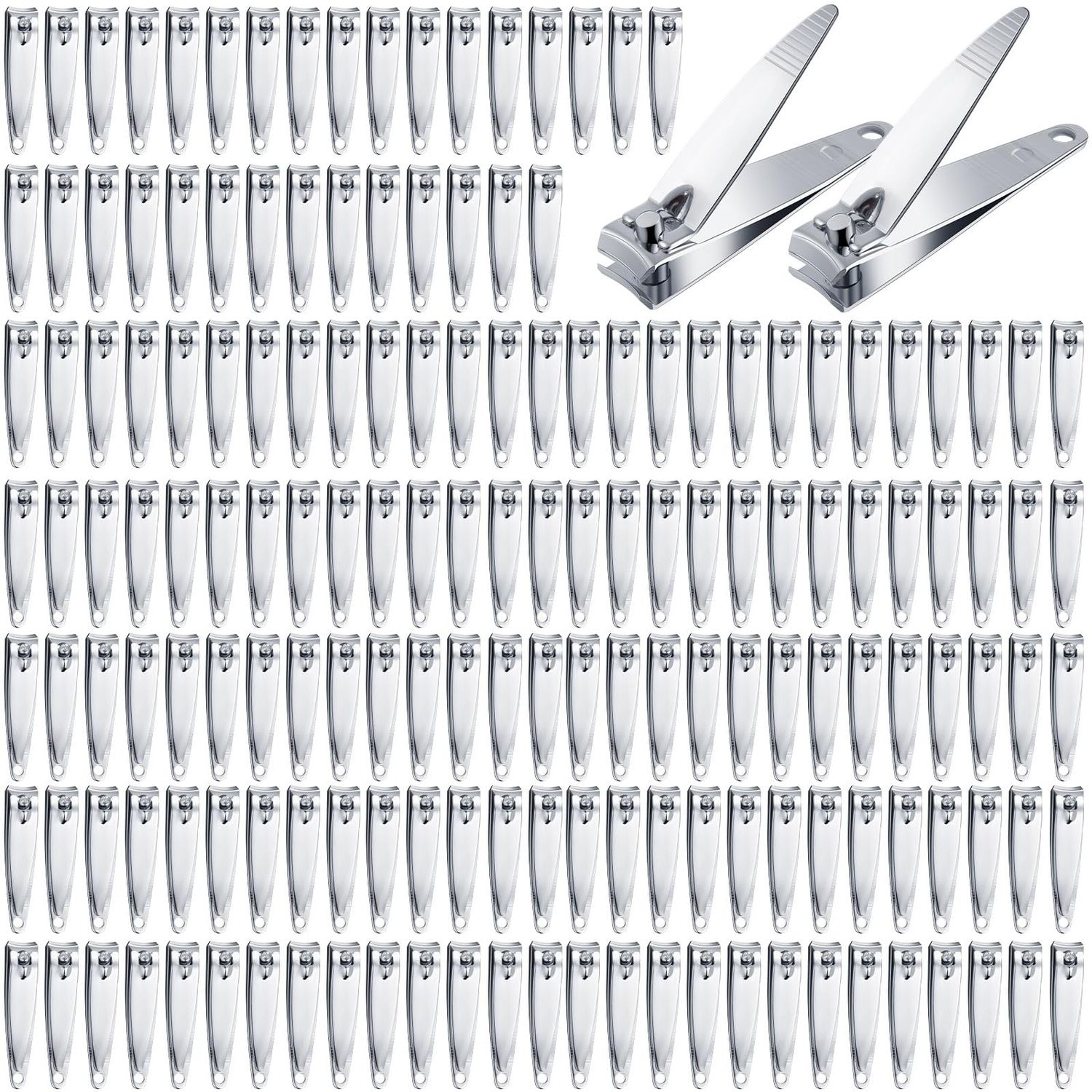 Hestya 450 Pcs Nail Clippers Bulk Stainless Steel Clippers Bulk Portable Toenail Clipper Sturdy Nail Cutter Manicure Trimmer Curved for Men Women Toe Travel Pedicure Clip