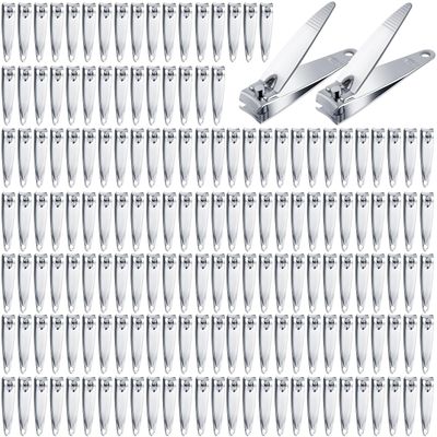 Hestya 450 Pcs Nail Clippers Bulk Stainless Steel Clippers Bulk Portable Toenail Clipper Sturdy Nail Cutter Manicure Trimmer Curved for Men Women Toe Travel Pedicure Clip