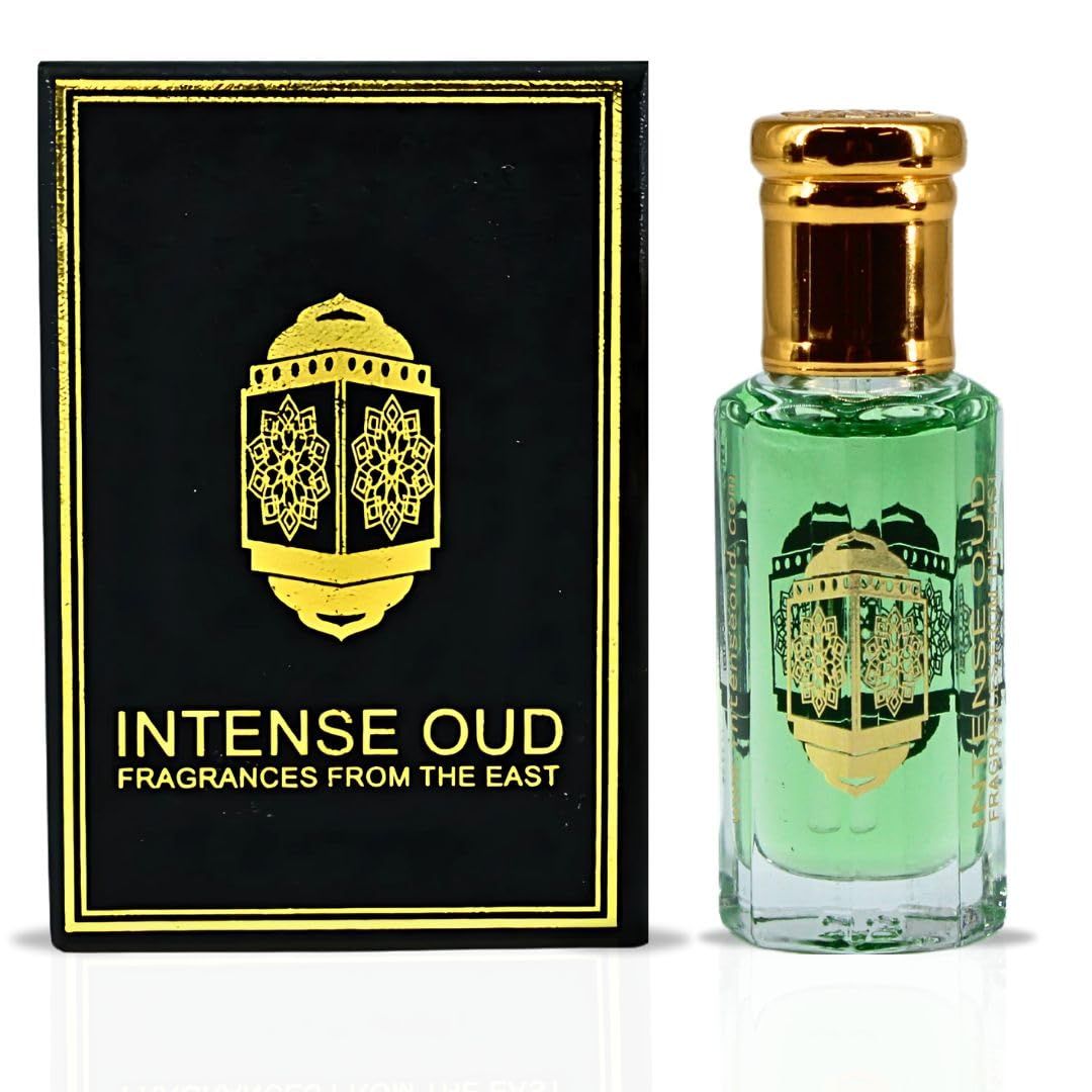 INTENSE OUD Fajr Long Lasting Arabian Perfume Oils for Women 12ML (0.40 OZ) Fragrance Oil with Fresh Citrus, Warm Musk, Sandalwood &amp; Amber Notes - Concentrated Perfume Oil in Black Gift Box