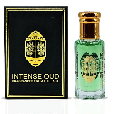 INTENSE OUD Fajr Long Lasting Arabian Perfume Oils for Women 12ML (0.40 OZ) Fragrance Oil with Fresh Citrus, Warm Musk, Sandalwood &amp; Amber Notes - Concentrated Perfume Oil in Black Gift Box