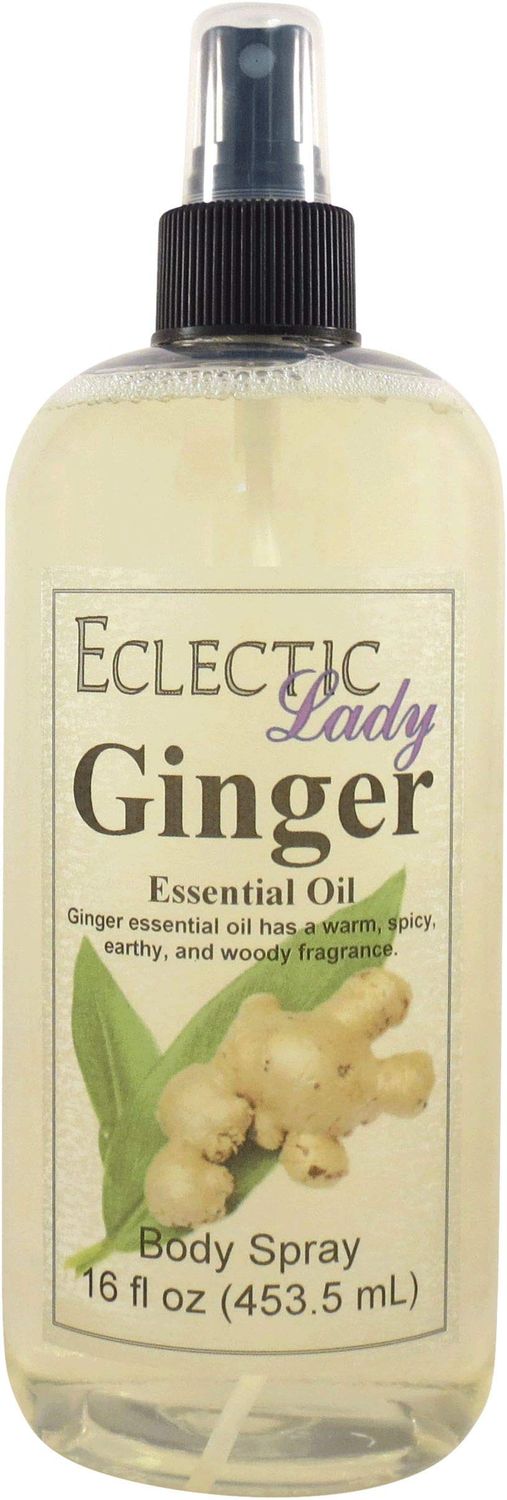 Eclectic Lady Ginger Body Spray, Double Strength, 16 ounces, Body Mist for Women with Clean, Light &amp; Gentle Fragrance, Cologne with Soft, Subtle Aroma For Daily Use