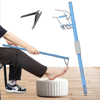 DEPSUNNY Long Handled Toenail Clippers4mm Large Opening/No Need to Bendingfor Seniors, Overweight, Disabled and Pregnant.(34 / Blue,Including 2 Clippers)