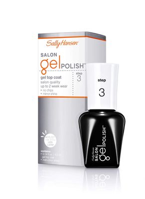 Sally Hansen Salon Gel Polish, Gel Top Coat, Chip Resistant, Shiny Finish, LED Lamp Required