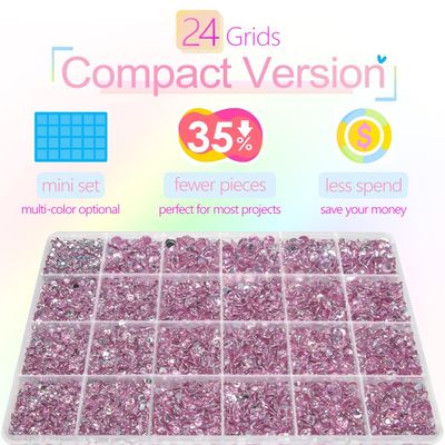 qiipii Light Pink Crystal Resin Rhinestones w B7000 Jewelry Glue for Bedazzling Crafting 2mm-6mm Flatback Stones Diamonds Crystals Gems Charms for Nails Face Eyes Makeup Tumblers Bottles Crafts Shoes