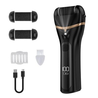 Electric Foot Callus Remover, Rechargeable 2 Speed Electronic Foot File Pedicure Kits Foot Scrubber File with 3 Grinding Heads for Hard Cracked Dry Dead Skin.