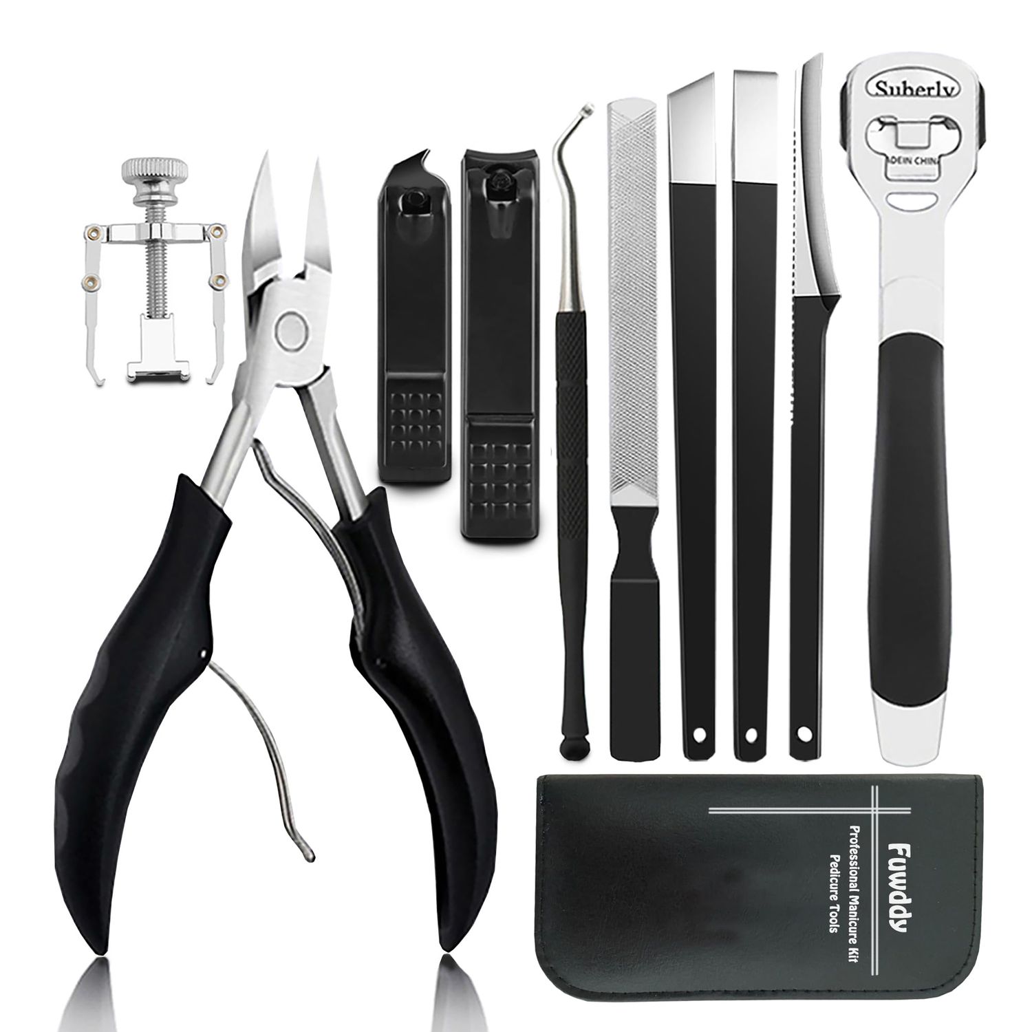 Ingrown Toenail Clippers Thick Nail Tool Kit Pedicure Knife Nail Pliers Nail Lifter Treatment Nail Cutter Cuticle Manicure Kit Foot Care Tools Toe Nail File
