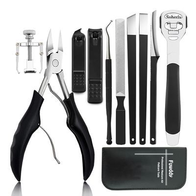 Ingrown Toenail Clippers Thick Nail Tool Kit Pedicure Knife Nail Pliers Nail Lifter Treatment Nail Cutter Cuticle Manicure Kit Foot Care Tools Toe Nail File