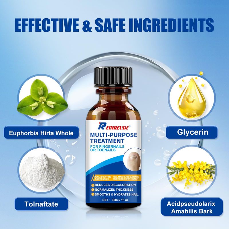 Toenail Fungus Treatment Extra Strength 30ml, Wunila Multi-Purpose Nail Repair Solution for Discolored Damaged Nails, Plant Oil for Fungal Nail Fungus Treatment Fast Acting, Toe Nail Fungus Treatment