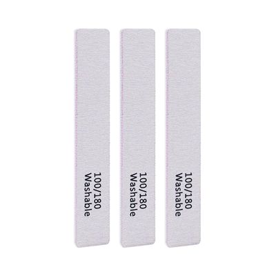 LNAUJS 3PCS Professional Reusable Double-Sided 100/180 Grit Washable Nail File