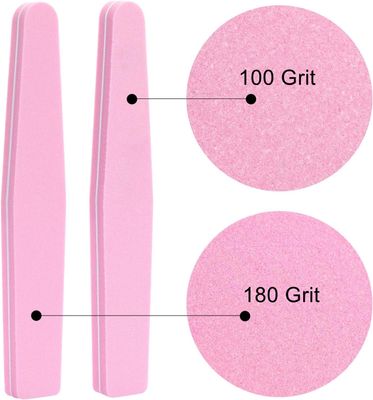 Nail Buffers 20 Pack 100/180 Grit Nail Buffer Block Sponge Buffing Nail File for Acrylic/Natural Nails, Pink