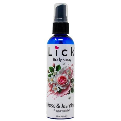LICK Rose &amp; Jasmine Scented Body Spray - Elegant Floral Fragrance Mist - 4 fl oz