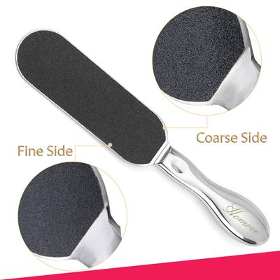 Professional Pedicure Foot File - Reusable Stainless Steel Cracked Skin Corns (Large Foot File)