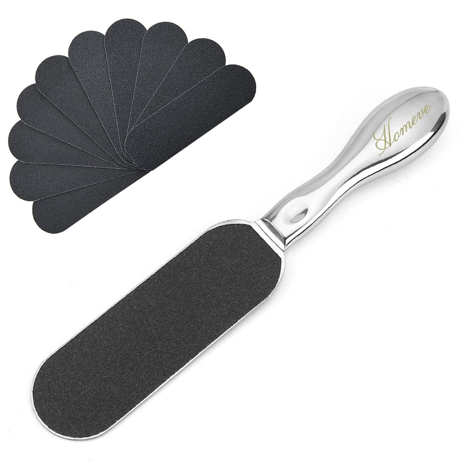 Professional Pedicure Foot File - Reusable Stainless Steel Cracked Skin Corns (Large Foot File)