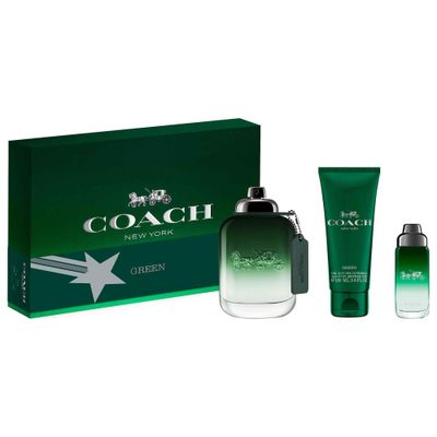 Coach Green 3 Piece Eau de Toilette Gift Set (Eau de Toilette Spray, Perfumed Shower Gel, Travel Spray)