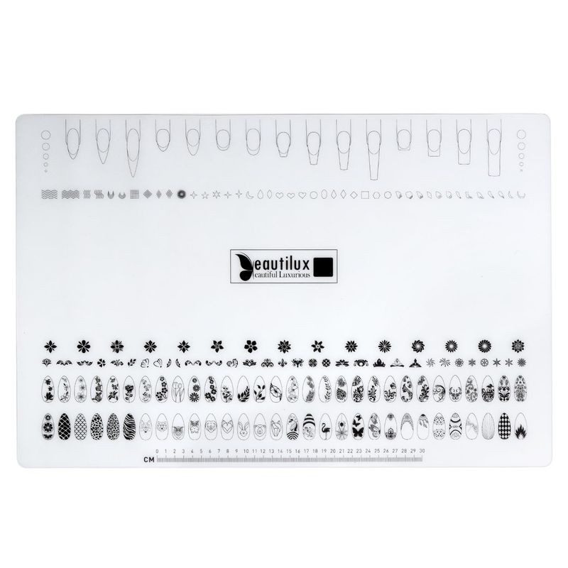 beautilux Nail Art Silicone Mat Practice Hand for Acrylic Nails, Nail Art Stamping Mats, Nail Practice Supply, Nail Art Tool