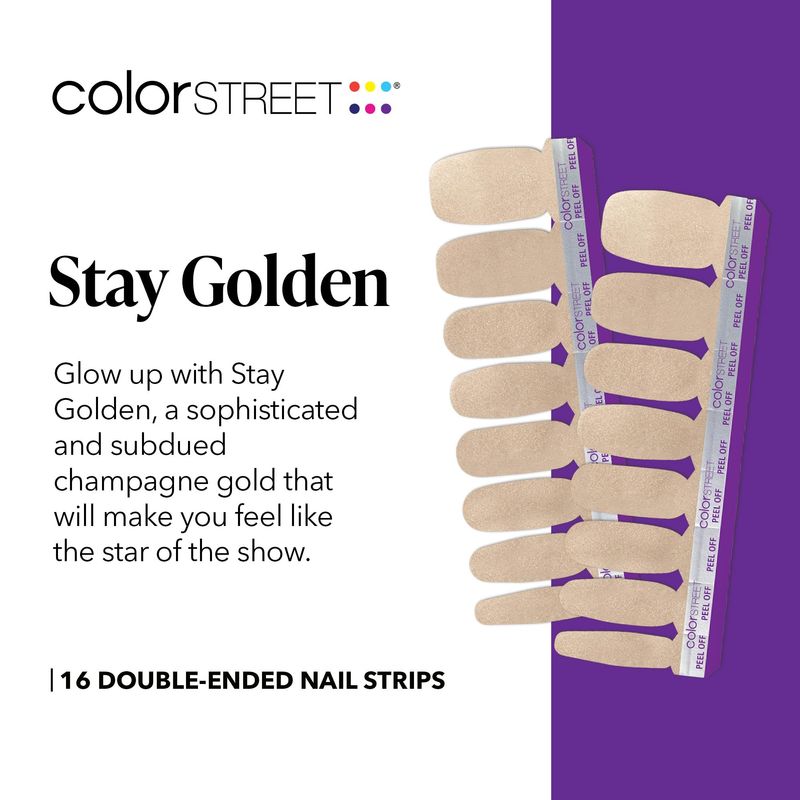 Color Street Stay Golden Nail Strips