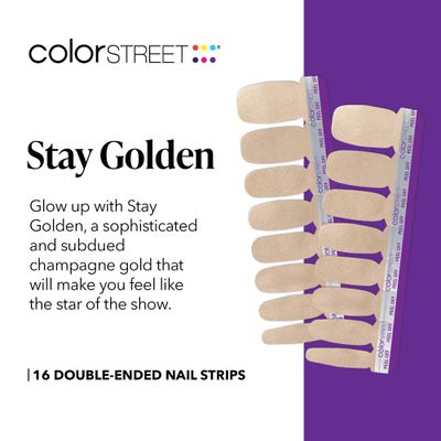 Color Street Stay Golden Nail Strips