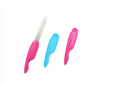 Sinen 3pcs Metal Folding Nail File Stainless Steel Fold Cuticle Professional Double Sided Files Nails Tool Set for Men and Woman(Random Color)