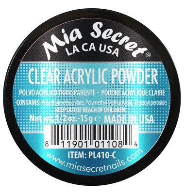 Mia Secret Professional Acrylic Nail System Clear Acrylic Powder (1/2 oz)
