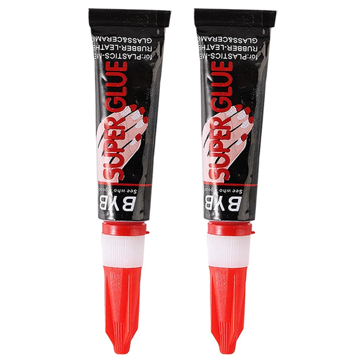 Nail Glue, Super Nail Glue for Acrylic Nails, Professional Nail Glue For Nail Tips for Press On Nails Long Lasting Acrylic Nail Glue For Nail Tips Pegamento Para Uas Acrilicas Nails Glue 0.18OZ 2 Pcs