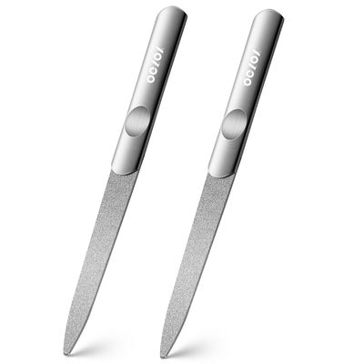 BEZOX Metal Nail File - Durable, Double-Sided Precision Fingernail Files for Women, Stainless Steel Finger Nail Buffer for Smooth, Shiny, Salon-Worthy Nails