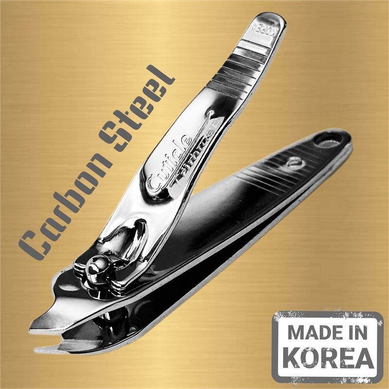 2 Slanted Edge Nail Cutting Clippers Cuticle Trimmer Clipper Pedicure Manicure Tool Cutter Hangnail Slanted Tip Nail Clipper Cuticle Remover Tool - Made in Korea