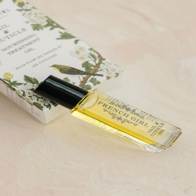 French Girl Nail & Cuticle Oil - Hydrating Nail Strengthener and Growth Treatment, Cuticle Softener, Nail Growth Oil to Repair Dry, Damaged Nails, Clean, Vegan & Cruelty-Free, .3 oz