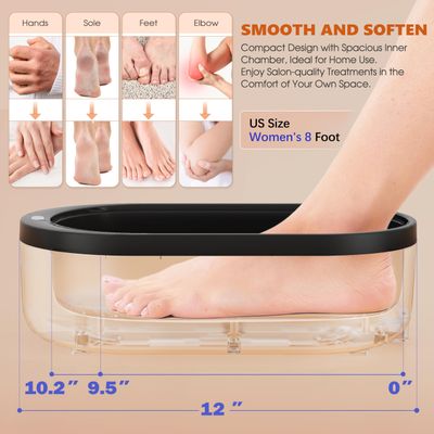Achzzy Paraffin Wax Machine for Hand and Feet - 2000ml Paraffin Wax Warmer, Temperature and Reservation Mode, thermostatic Warmer, Nourishing and Moisturizing, Ideal for Home Paraffin Baths (Darkgray)